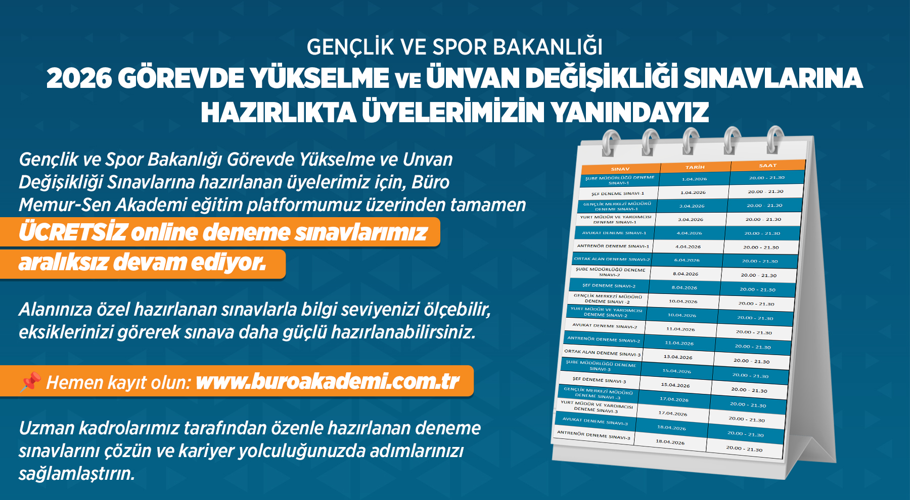 GSB DENEM SINAVLARI